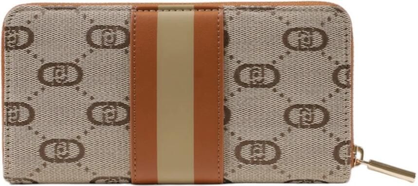 Liu Jo Bedrukte ritsportemonnee lente zomer collectie Beige Dames - Foto 5