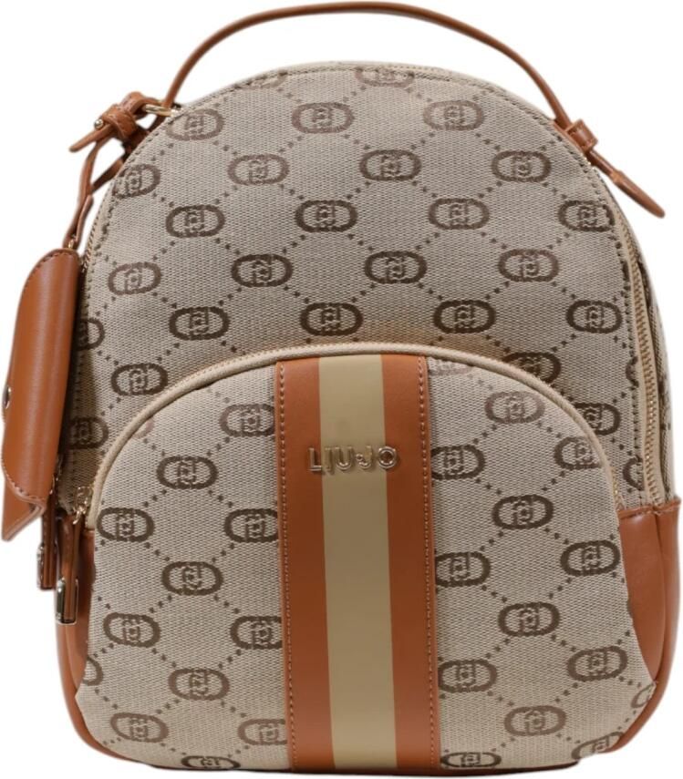 Liu Jo Jacquard rugzak met verstelbare bandjes Beige Dames - Foto 14