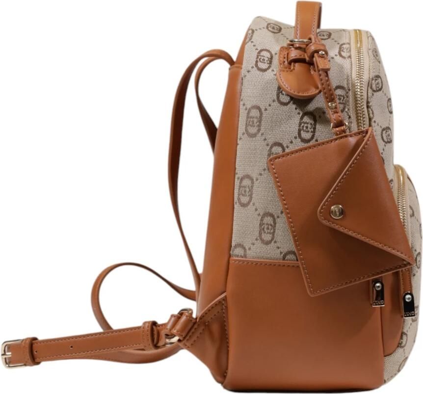 Liu Jo Jacquard rugzak met verstelbare bandjes Beige Dames - Foto 2