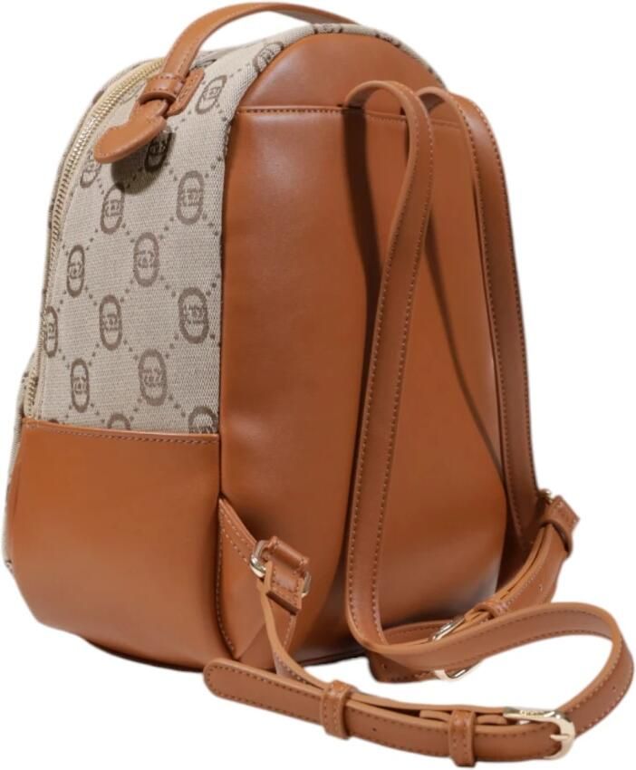 Liu Jo Jacquard rugzak met verstelbare bandjes Beige Dames - Foto 6