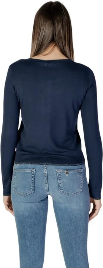 Liu Jo Blauwe Open Gebreide Vest Blue Dames - Foto 5