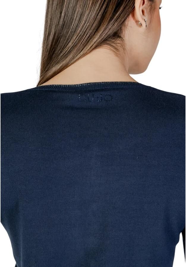 Liu Jo Blauwe Open Gebreide Vest Blue Dames - Foto 2