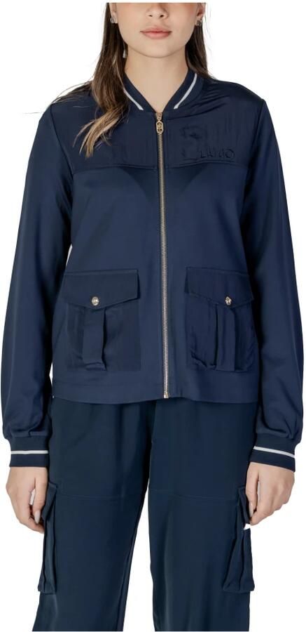 Liu Jo Blauwe Zip-Up Bomber Style Sweatshirt Blue Dames - Foto 6