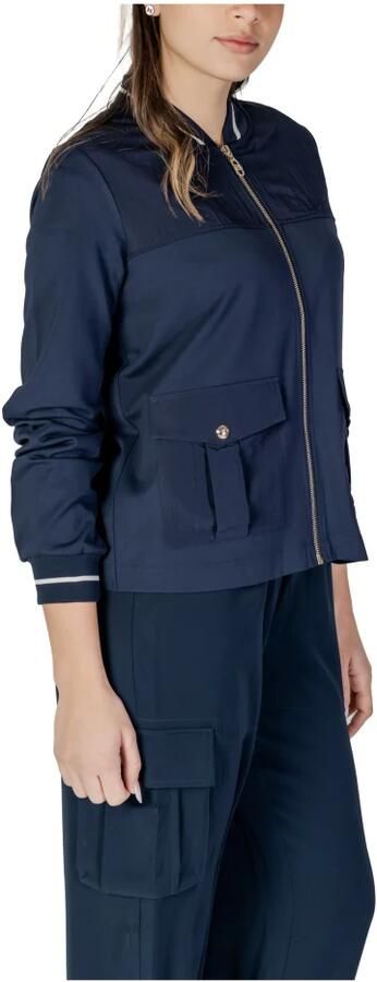 Liu Jo Blauwe Zip-Up Bomber Style Sweatshirt Blue Dames - Foto 5