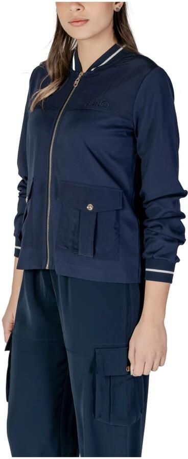 Liu Jo Blauwe Zip-Up Bomber Style Sweatshirt Blue Dames - Foto 3
