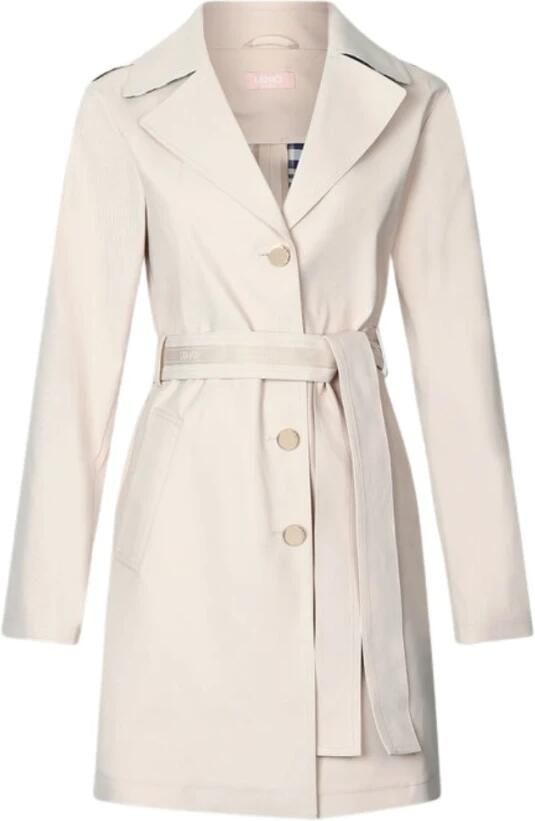 Liu Jo White Trenchcoat met reverskraag en strikceintuur - Foto 3