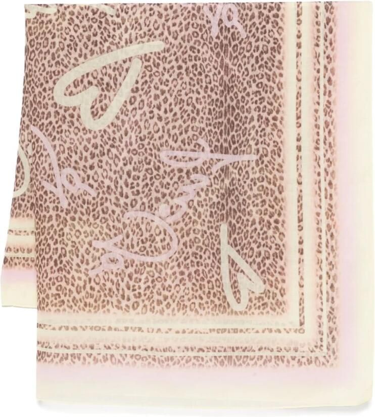 Liu Jo Luipaardprint Beige Sjaal Multicolor Dames - Foto 2