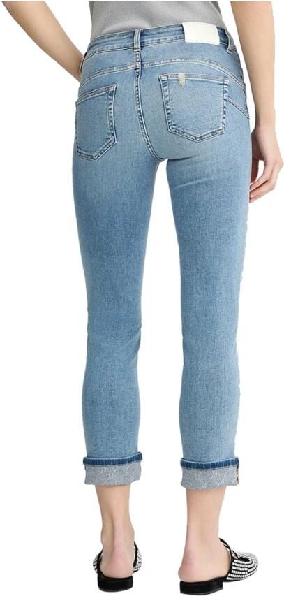 Liu Jo Blauwe Jeans met Omgeslagen Manchetten Blue Dames