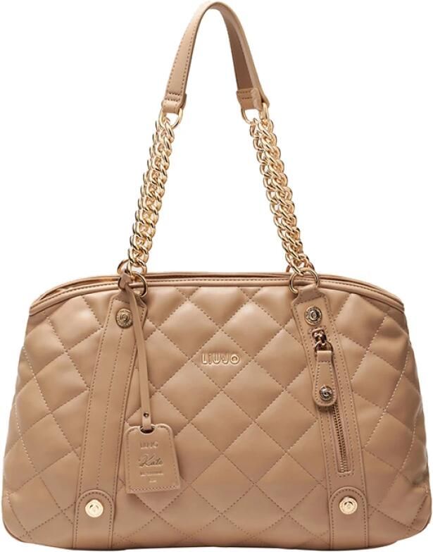 Liu Jo Multicolor Schoudertas met Gouden Details Brown Dames