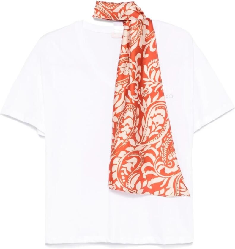 Liu Jo Katoenen T-shirt korte mouwen lente zomer White Dames