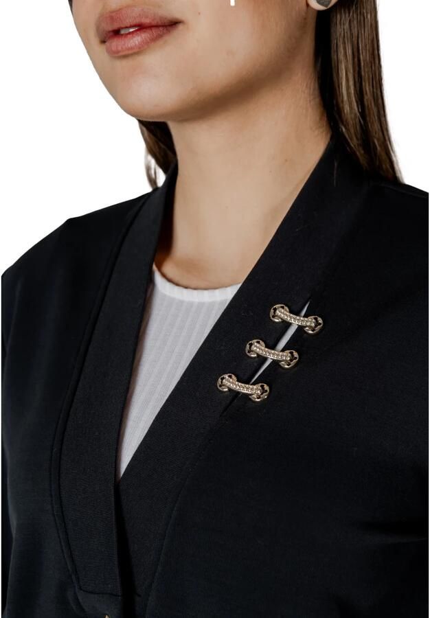 Liu Jo Onbedekte Sweatshirt Modal Polyester Elastaan Black Dames