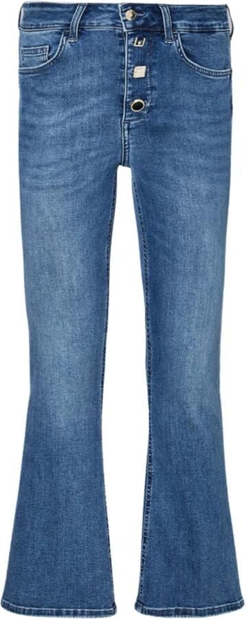Liu Jo Blauwe Denim Flared Jeans met Kristalversiering Blue Dames - Foto 3