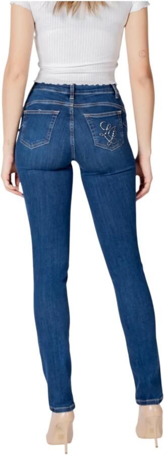 Liu Jo Hoge taille slim fit jeans met strass Blue Dames - Foto 10