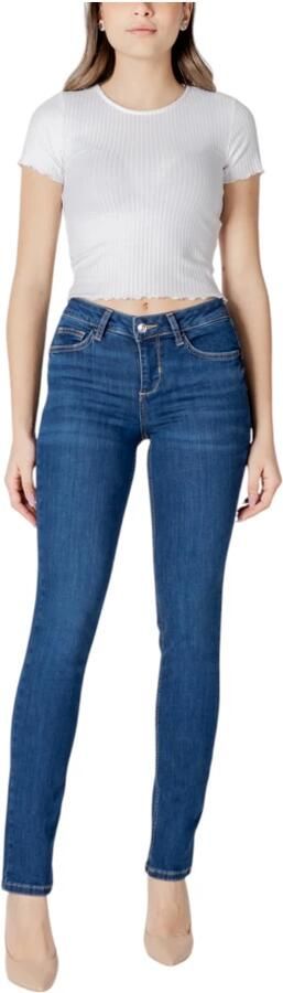 Liu Jo Hoge taille slim fit jeans met strass Blue Dames - Foto 6
