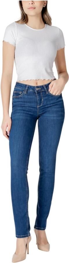 Liu Jo Hoge taille slim fit jeans met strass Blue Dames - Foto 8