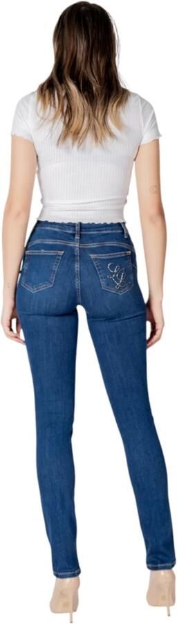 Liu Jo Hoge taille slim fit jeans met strass Blue Dames - Foto 7
