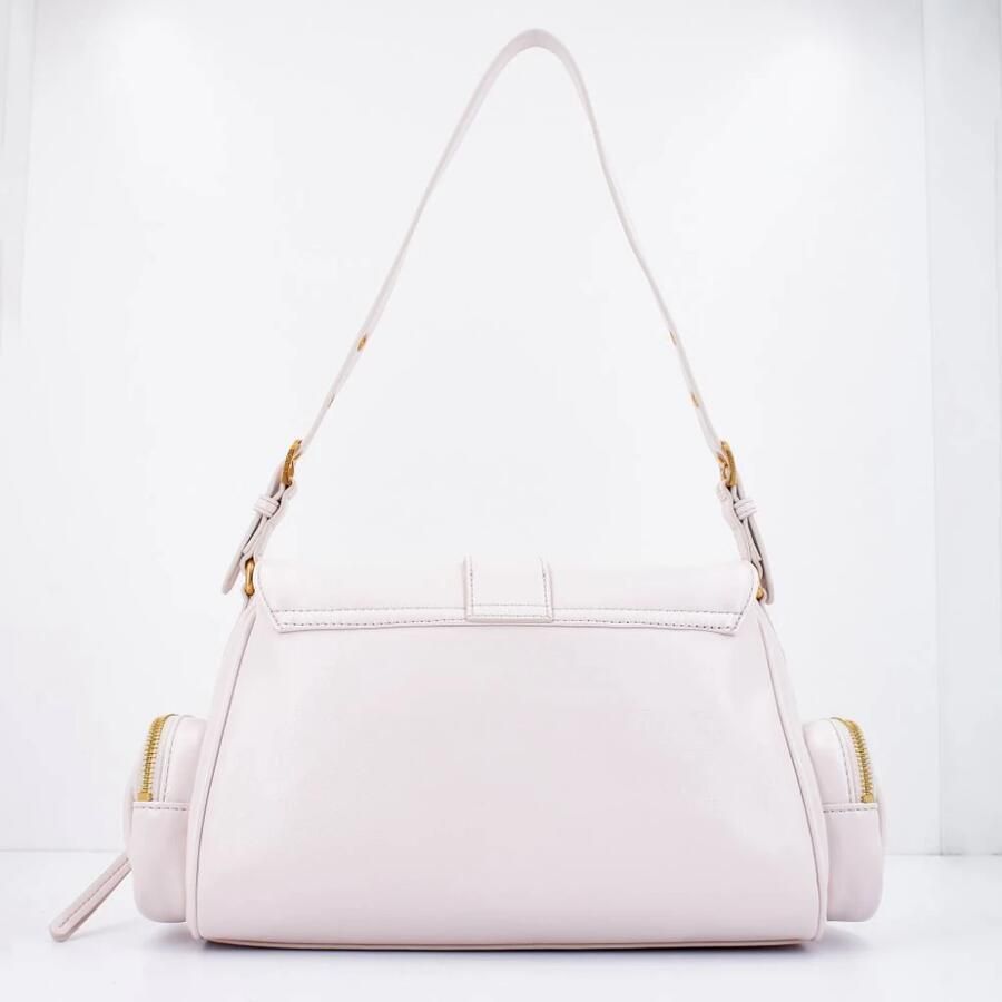 Liu Jo Beige Schoudertas van Imitatieleer met Goudkleurig Logo Beige Dames - Foto 5