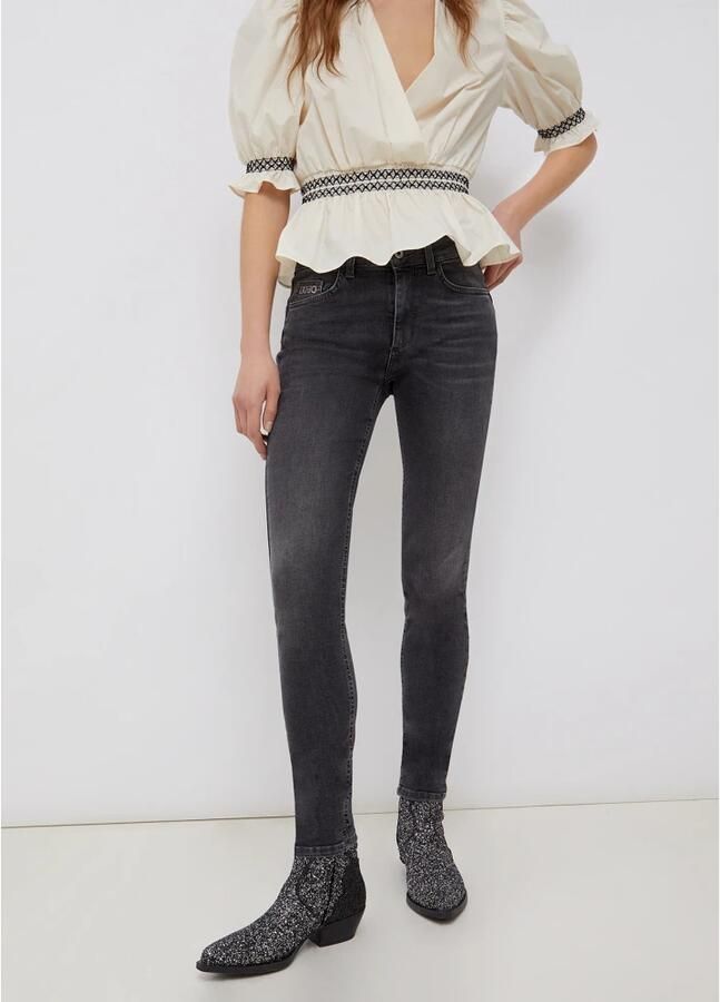 Donkergrijze Liu Jo Skinny Jeans Ecs B.up Divine H.w. - Foto 4