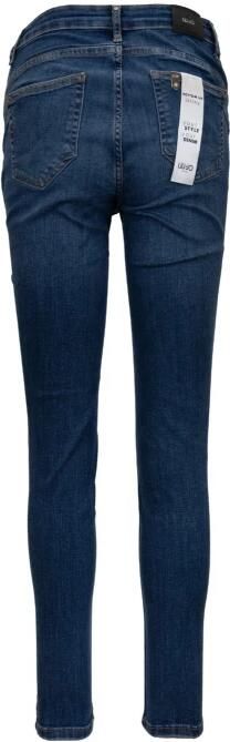 Liu Jo Hoge Taille Skinny Jeans met Gebruikt Effect Blauw Dames - Foto 10