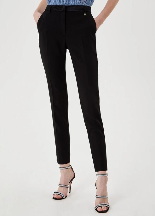 Liu Jo Zwarte Chino Broek met Elastiek Black Dames - Foto 2