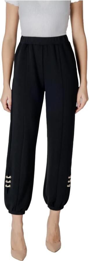 Liu Jo Zwarte elastische taille broek Black Dames - Foto 8