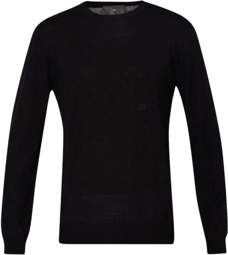 Liu Jo Zwarte Wollen Trui Essentiële Moderne Stijl Black Heren - Foto 7