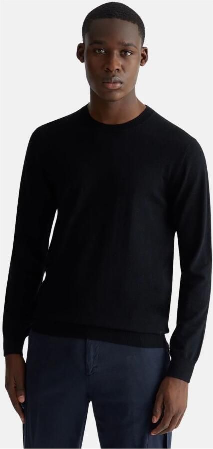 Liu Jo Zwarte Wollen Trui Essentiële Moderne Stijl Black Heren - Foto 4