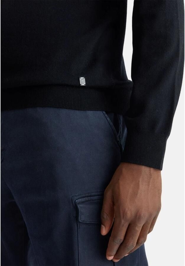Liu Jo Zwarte Wollen Trui Essentiële Moderne Stijl Black Heren
