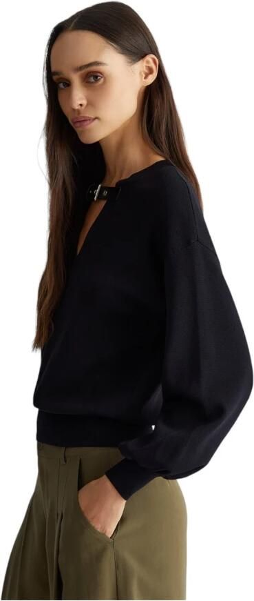 Liu Jo Dames Trui met Bandje aan de Voorkant Black Dames - Foto 6