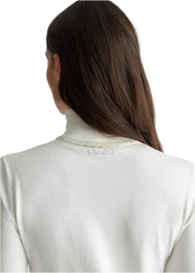 LIU JO Dames Truien & Vesten Ecs Maglia Chiusa M l 1 Gebroken Wit - Foto 2