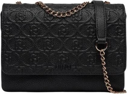 Liu Jo White Schoudertas met all-over structuurmotief met logo model 'CALIWEN' - Foto 3