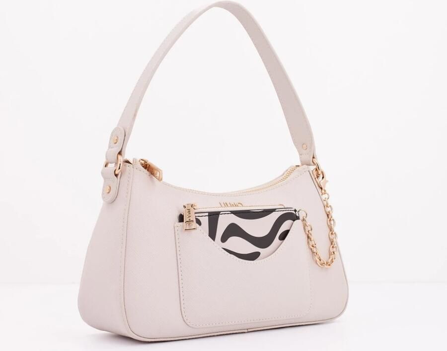 Liu Jo Champagne Saffiano Schoudertas Saffiano Schoudertas Beige Black Dames - Foto 3