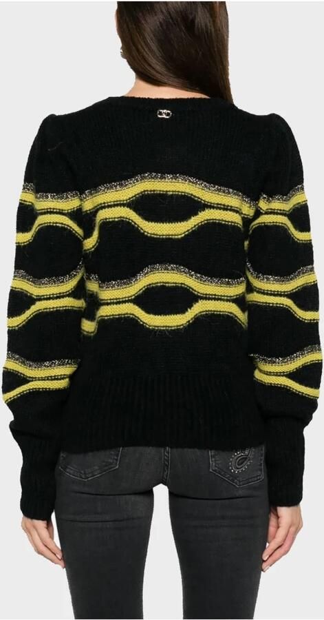 Liu Jo Metallic Intarsia Gebreide Trui Multicolor Dames - Foto 11