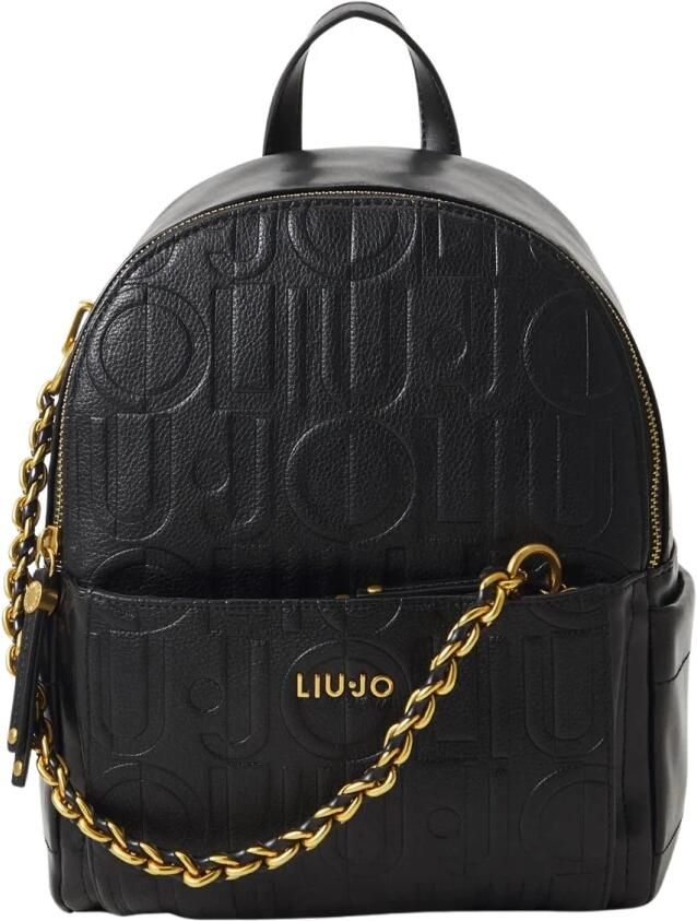 Liu Jo Zwarte Elegante Rugzak met Fonkelende Details Black Dames - Foto 4