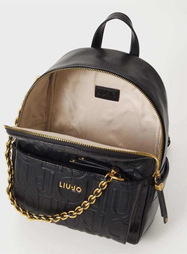 Liu Jo Zwarte Elegante Rugzak met Fonkelende Details Black Dames - Foto 3