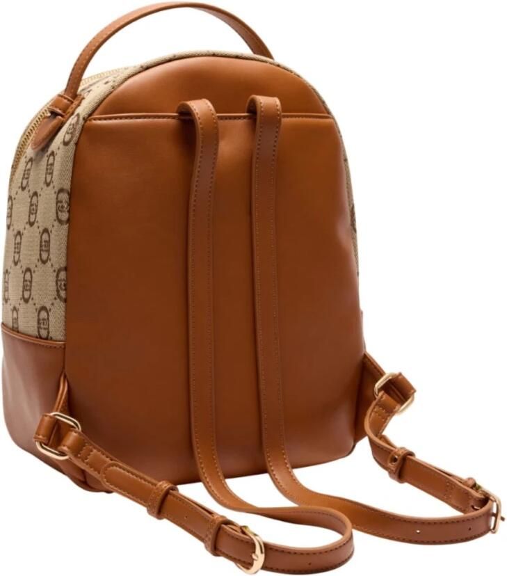 Liu Jo Jacquard rugzak met verstelbare bandjes Beige Dames - Foto 5