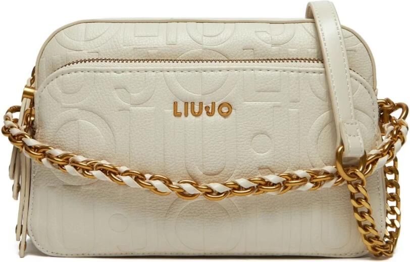 Liu Jo Elegante Ivoor Schoudertas met Gouden Details Beige Dames - Foto 7