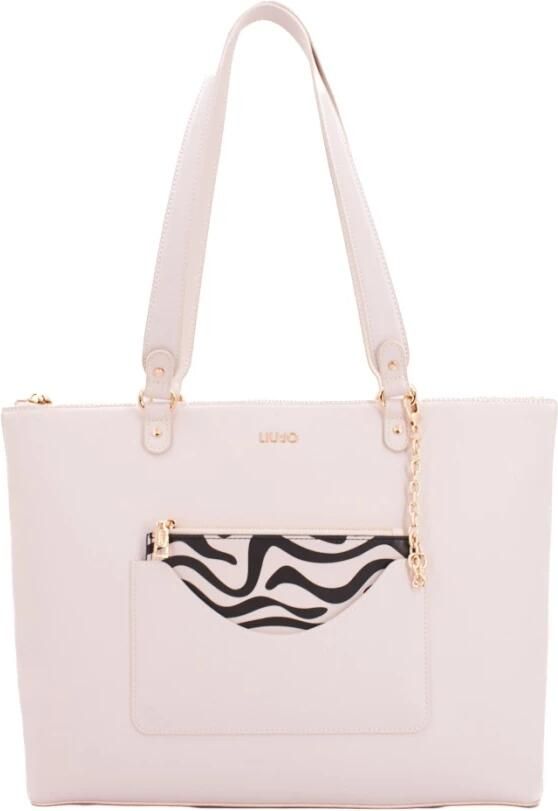 Liu Jo Champagne Shopper Tas met Afneembare Pouch Beige Dames - Foto 4