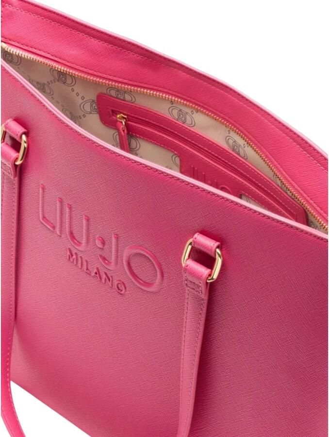 Liu Jo Stijlvolle Shopper met Ritssluiting Pink Dames