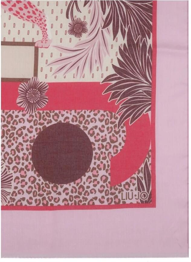 Liu Jo Sweet Leopard Stola Pink Dames