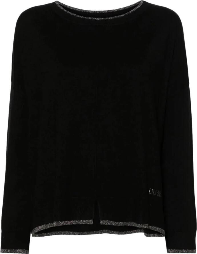 Liu Jo White Gebreide pullover met boothals