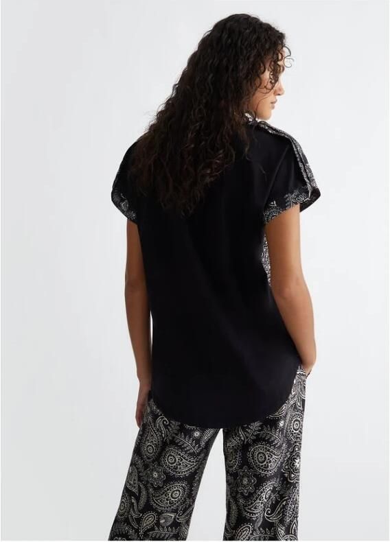 Liu Jo Kleurrijke Veelzijdige T-shirt Zwart Multicolor Dames - Foto 2