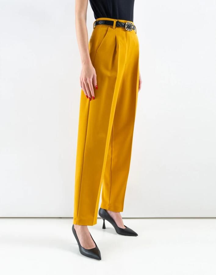 Liu Jo Donkergele Tapered Broek Yellow Dames - Foto 4