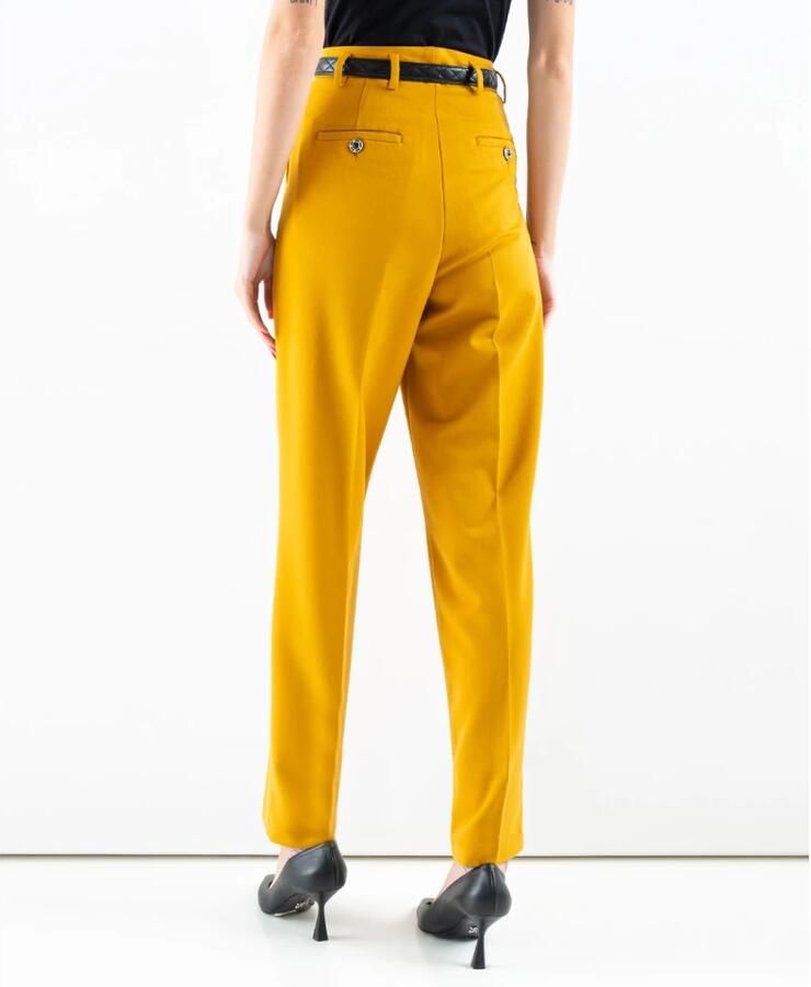 Liu Jo Donkergele Tapered Broek Yellow Dames - Foto 2