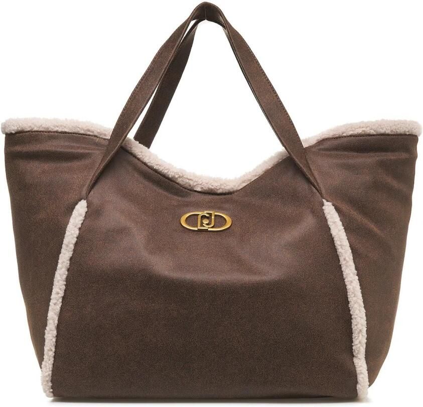 Liu Jo Bruine Faux Shearling Logotas Brown Dames - Foto 3