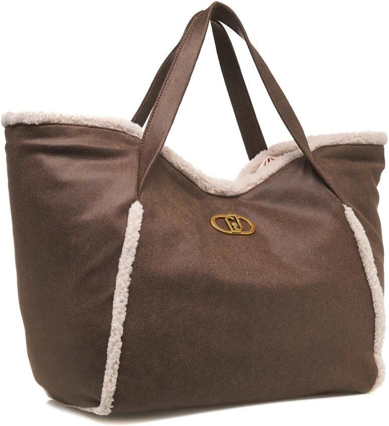 Liu Jo Bruine Faux Shearling Logotas Brown Dames - Foto 2