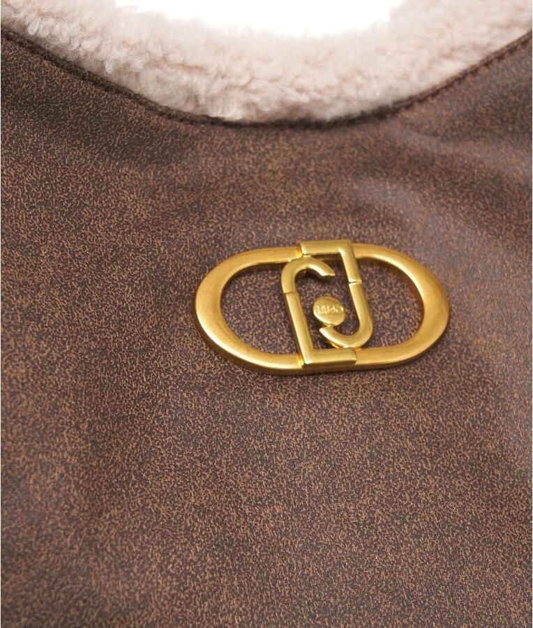 Liu Jo Bruine Faux Shearling Logotas Brown Dames