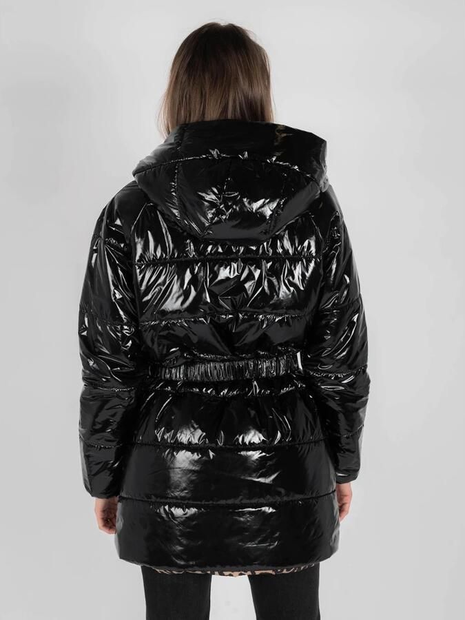 Liu Jo White Aan twee kanten draagbare gewatteerde lange jas - Foto 3