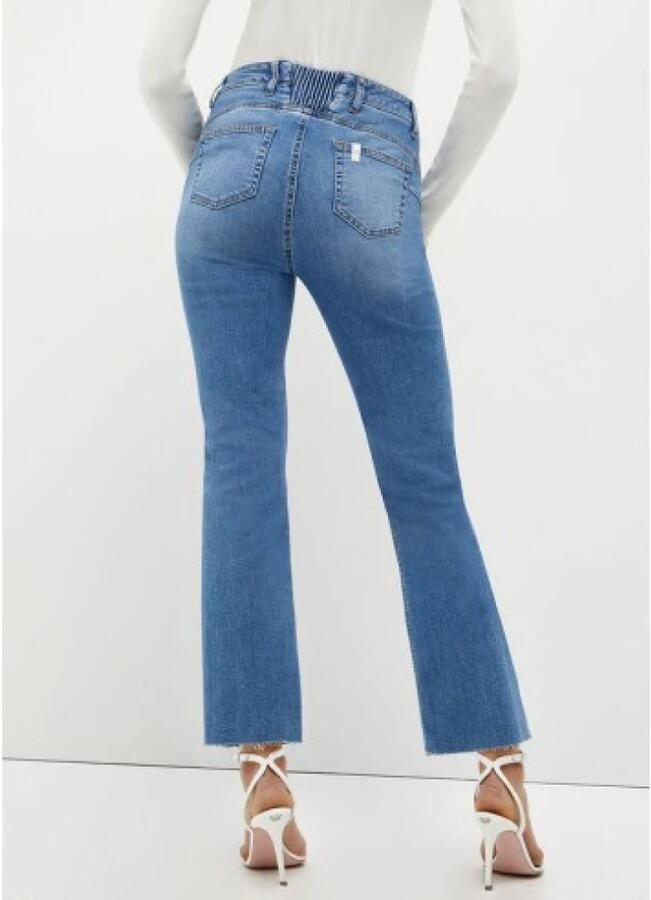 Liu Jo Cropped Denim Jeans met elastische inzet Blue Dames - Foto 2