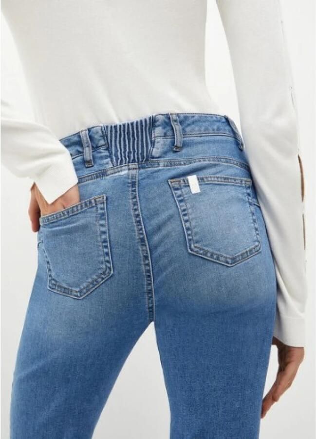 Liu Jo Cropped Denim Jeans met elastische inzet Blue Dames - Foto 5